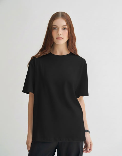 Black unisex oversized tshirt