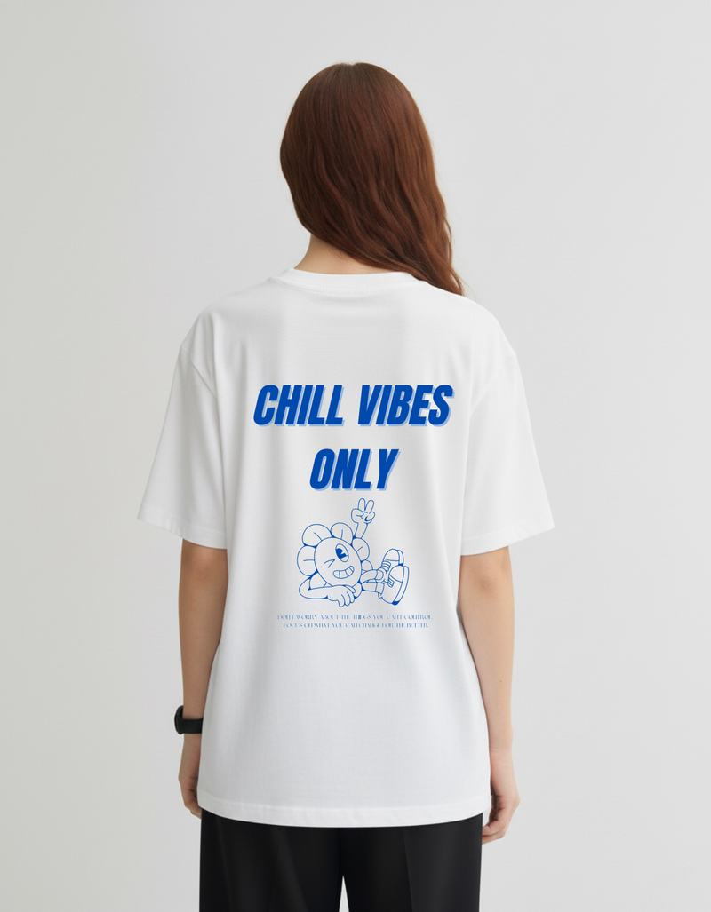 Chill vibes only unisex oversized tshirt