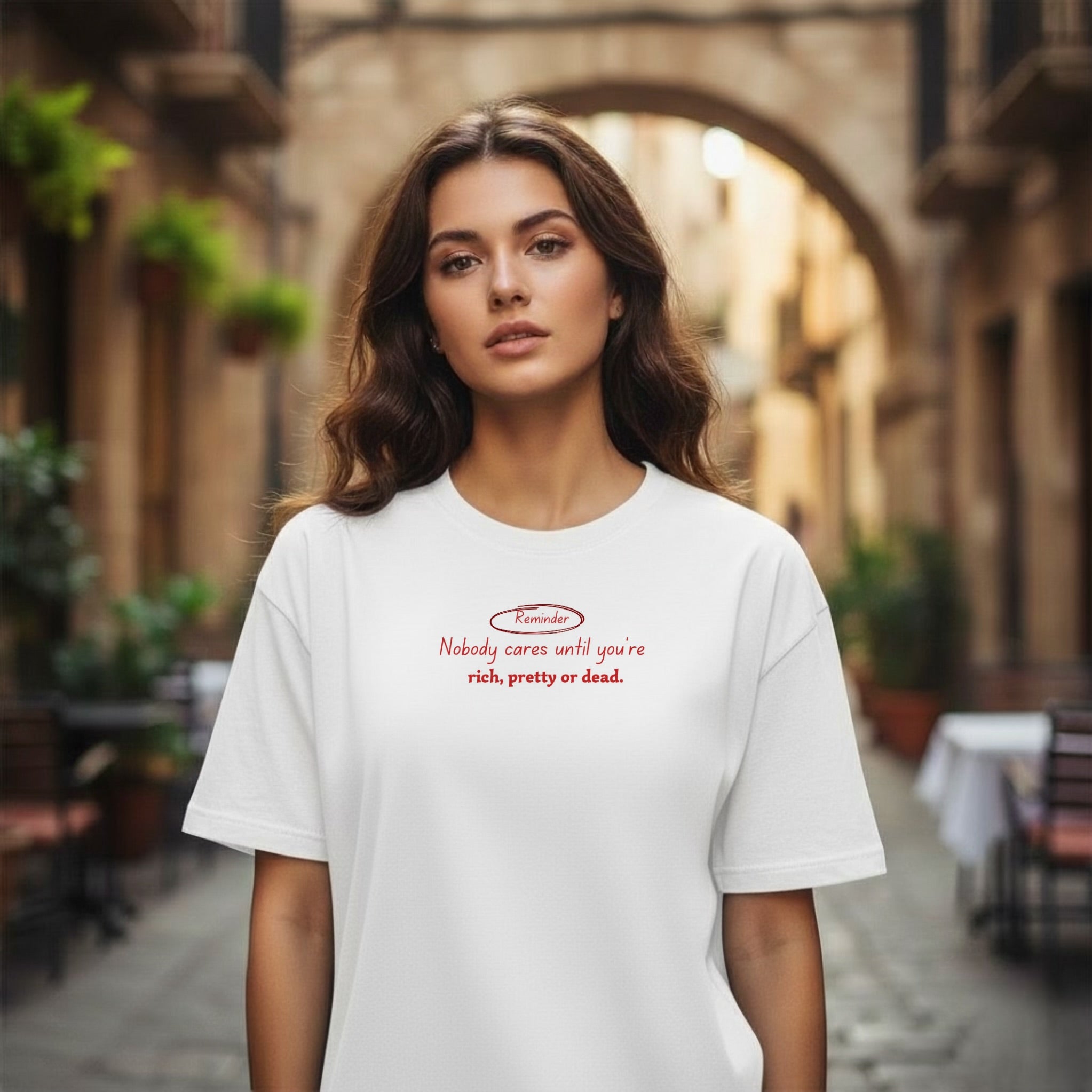 Reminder unisex oversized tshirt