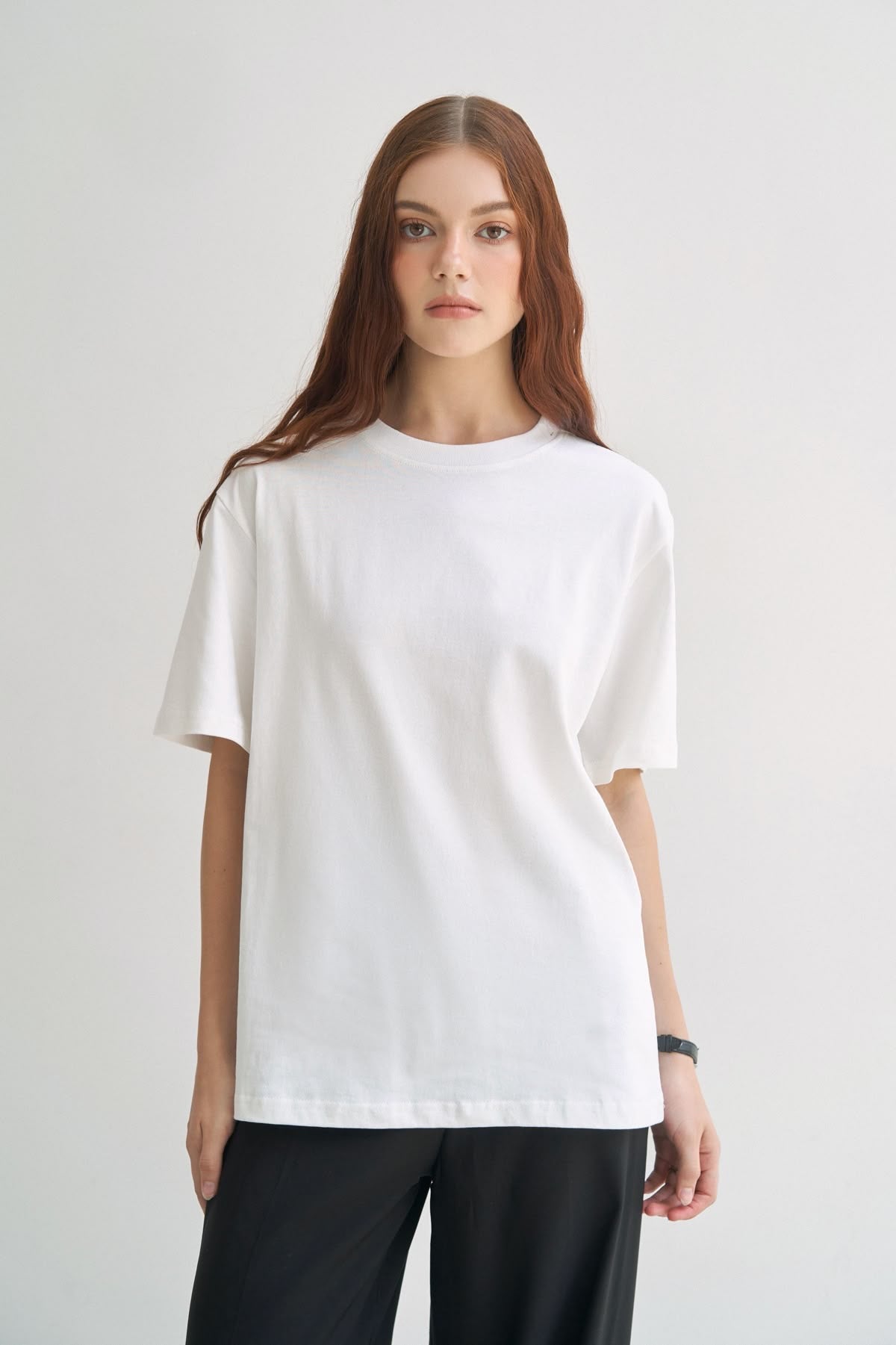 White unisex oversized tshirt