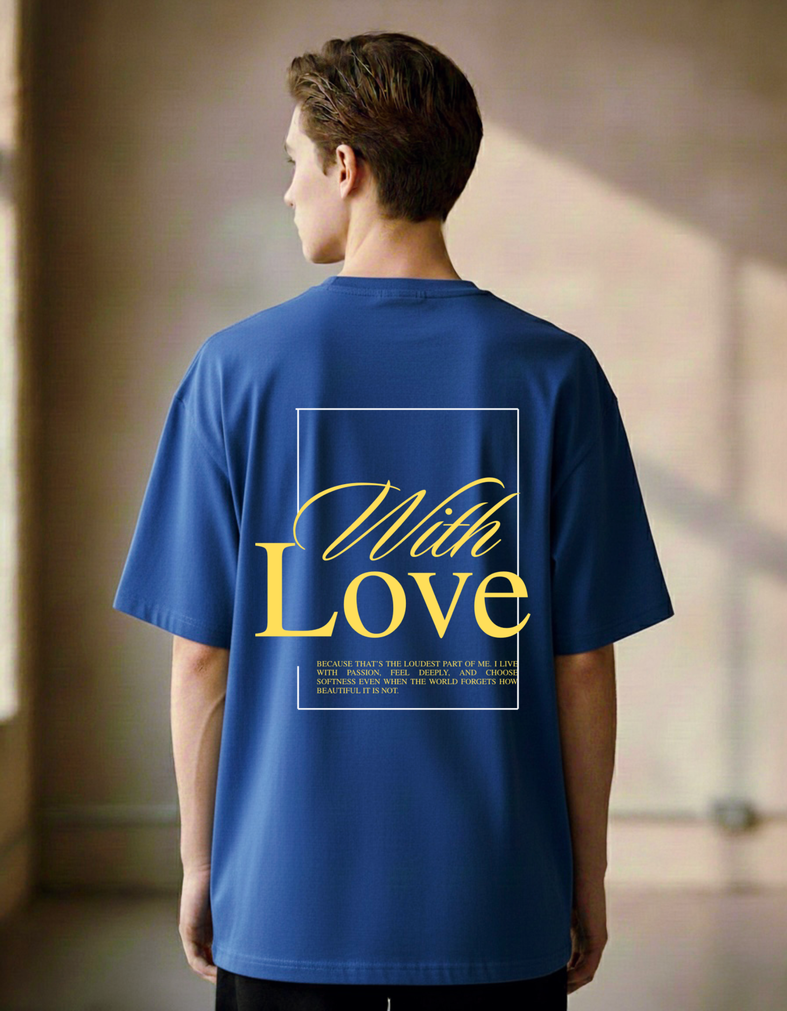 With love unisex oversized tshirt